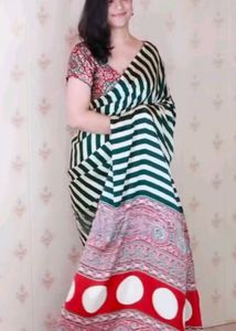 Elegant Striped Saree
