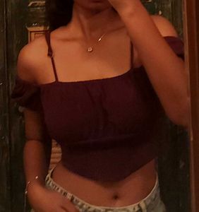 Burgundy Crop Top