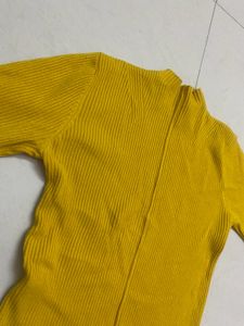 Mustard Knitted Top