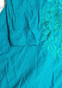Embroidered Teal Tunic