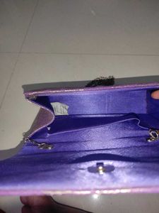 Purple Lace Top Handle Bag
