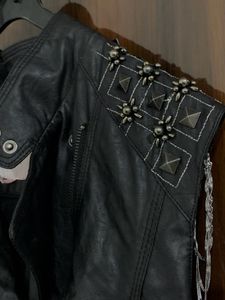 Edgy Studded Leather Vest