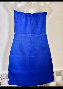 Size Small Blue Strapless Mini Dress