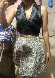 Floral Golden Skirt