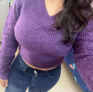 Purple Knit Sweater