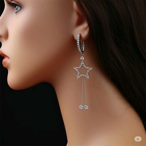 Star Dangle Rhinestone Earrings
