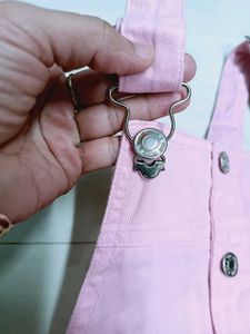 max Pink Denim Button-Down Dress