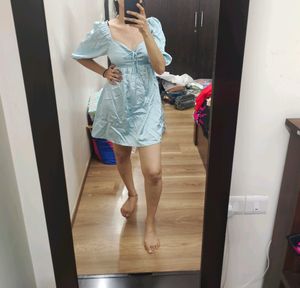 New Party Shimmery Blue Dress