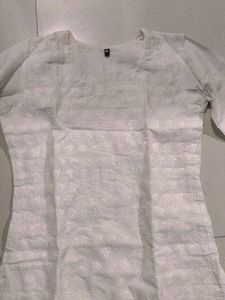 Elegant White Kurti/Dress