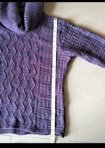 Cable Knit Purple Pullover