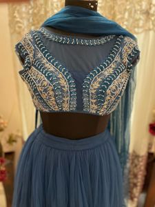 Blue Embellished Lehenga Choli