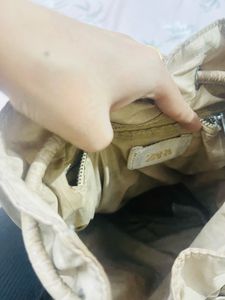ZARA Beige Backpack