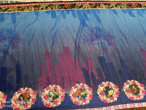 Elegant Blue &amp; Pink Embroidered Saree
