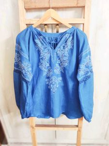 Elegant Blue Designer Top size-44-46