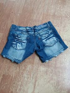 Distressed Denim Shorts
