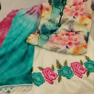 Pakistani Lace work Duppata 3pc suit