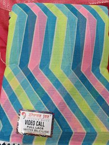 Striped saree with blouse