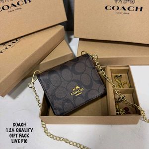 COACH SET OF 3 SLING BAG ,CHARM 2PC WD BOX