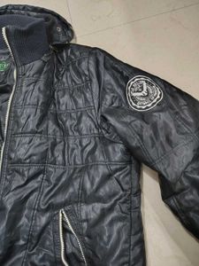 Stylish Black Quilted Hooded Jacket