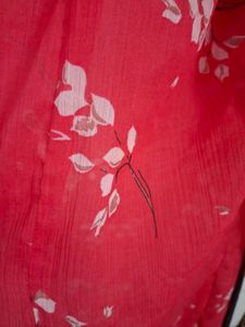 Red Floral Sheer Shrug