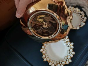 Designer Tea Cup Plate Trinket Dishes (Set of 2)