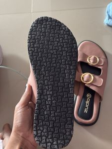 Zudio Pink Buckle Slides - Size 41