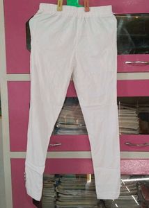 Yellow &amp; White Embroidered Pant Kurti Suit With Du