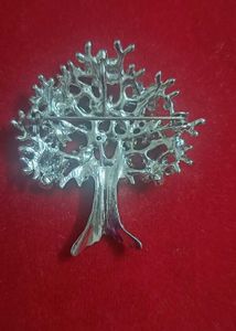 Rhinestone Tree Brooch And Pendent