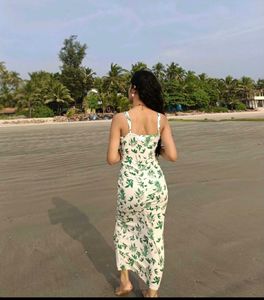 Leaf Print Cutout Bodycon Dress