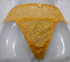 Yellow Lace Thong Panty 💚