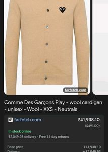 Comme Des Garcons Play Cardigan Cdg