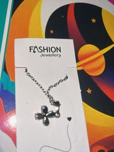 Charming Stone Cross Necklace
