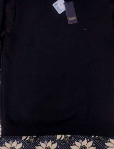 New D&#39;accord Black Ribbed Crewneck Sweatshirt