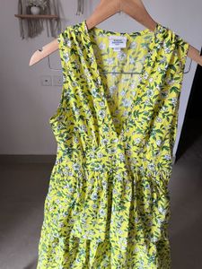 Spring Aurora Bright Yellow Ruffle MAXI