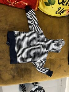 Striped Baby winter fur Jacket