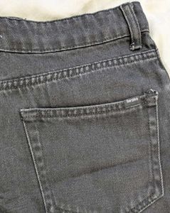 Black Denim Mini Skirt
