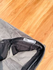 Gray Corduroy Pants zara