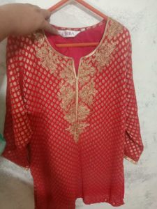 Biba Red Ethnic Tunic