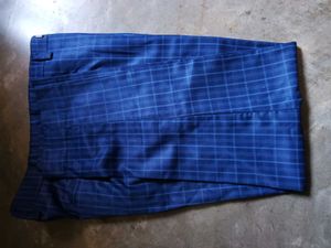 New Blue Black Check Formal Trouser 34inch