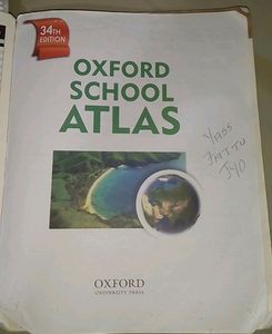 OXFORD SCHOOL ATLAS 34 GEOGRAPHY WORLD MAP STUDENT