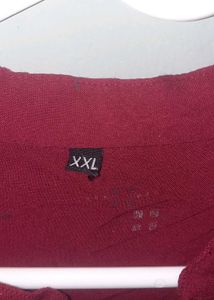 Maroon Dress with Gold Print