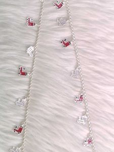 Pure Silver Anklet with Charms