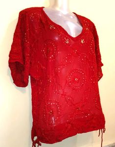 🎁Buy 2 Get 1 Free 🎁Size L/XL Red Embroidered To