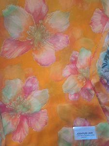 Floral Print Saree all over zari