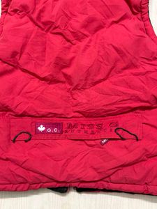Red Padded Vest with Hood