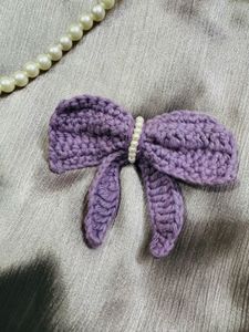 Crochet Bow Hair Clips