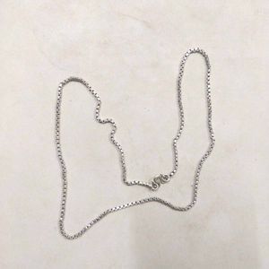 Slightly Used Pure Silver Box Snack Chain ⛓️