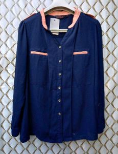 New With Tag Korean Cute Royal Baggy Shirt