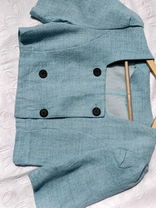 Korean Cropped Blazer Top 💙