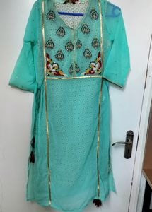 Cyan Colored Kurti
